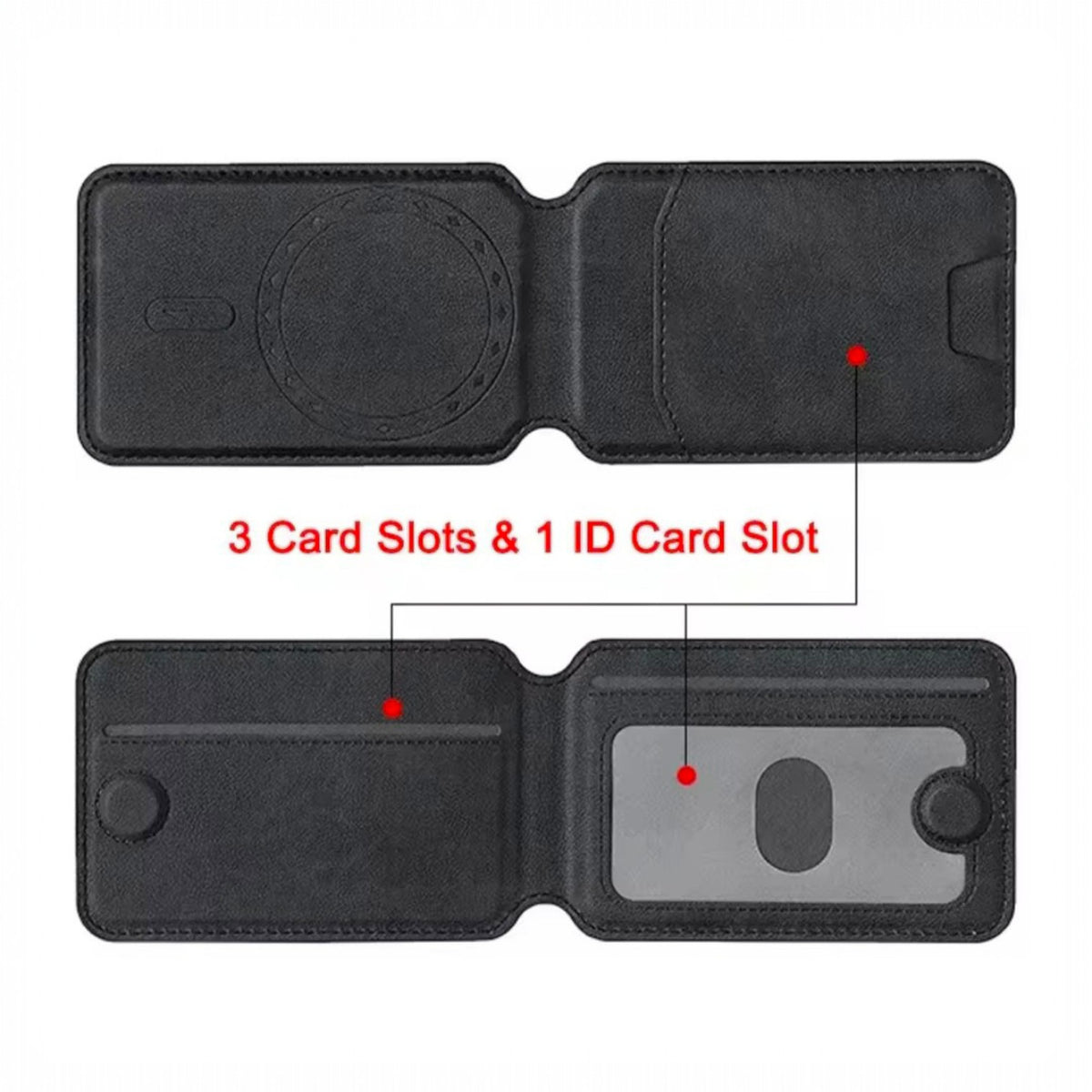 Afraz Slim Mobile Magnetic Card Holder Wallet (3 Card Slots + ID Window) – Lightweight MagSafe Phone Wallet with Gift Box