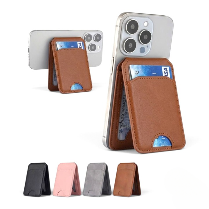 Afraz Slim Mobile Magnetic Card Holder Wallet (3 Card Slots + ID Window) – Lightweight MagSafe Phone Wallet with Gift Box
