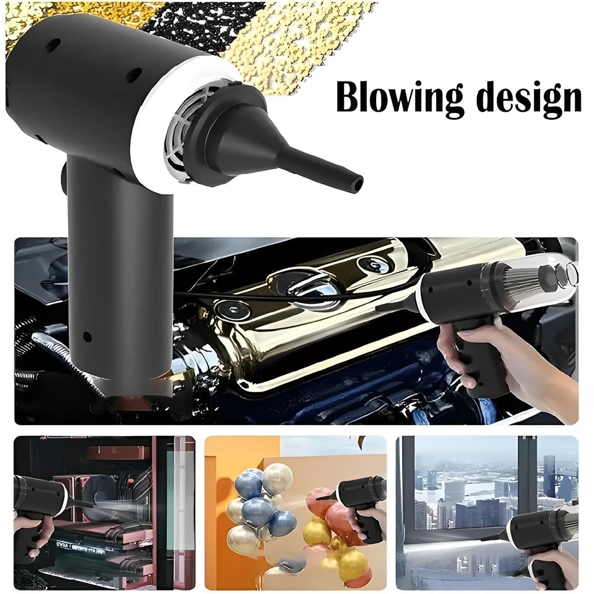 Afraz 3-in-1 Portable Cordless Vacuum Cleaner — Compact Handheld Dust Cleaner with Removable Box