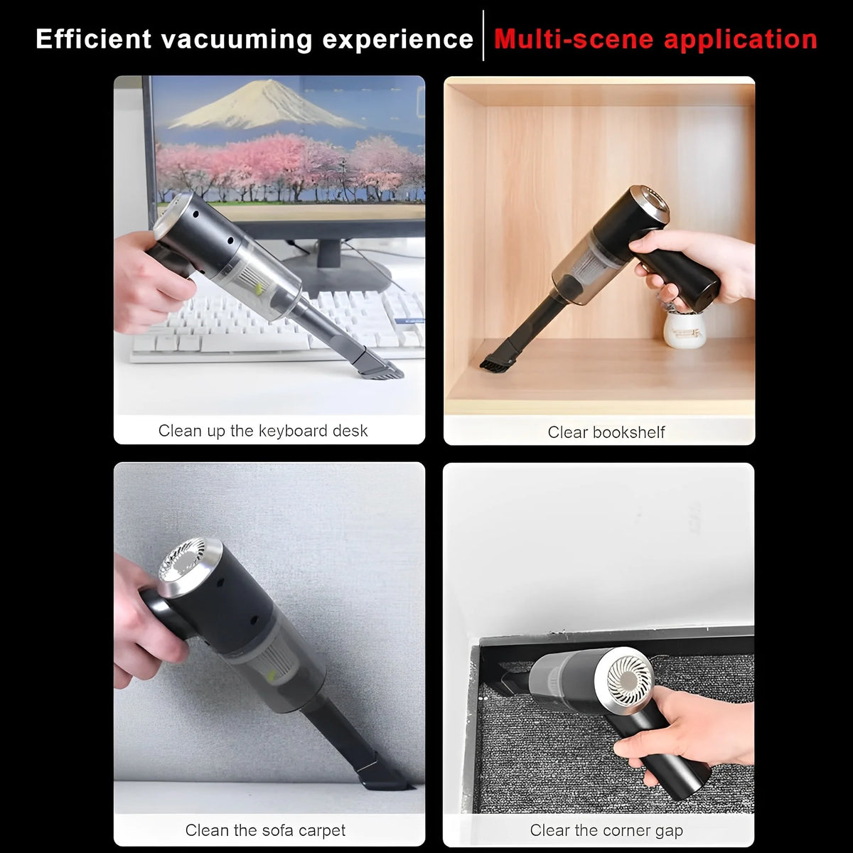 Afraz 3-in-1 Portable Cordless Vacuum Cleaner — Compact Handheld Dust Cleaner with Removable Box