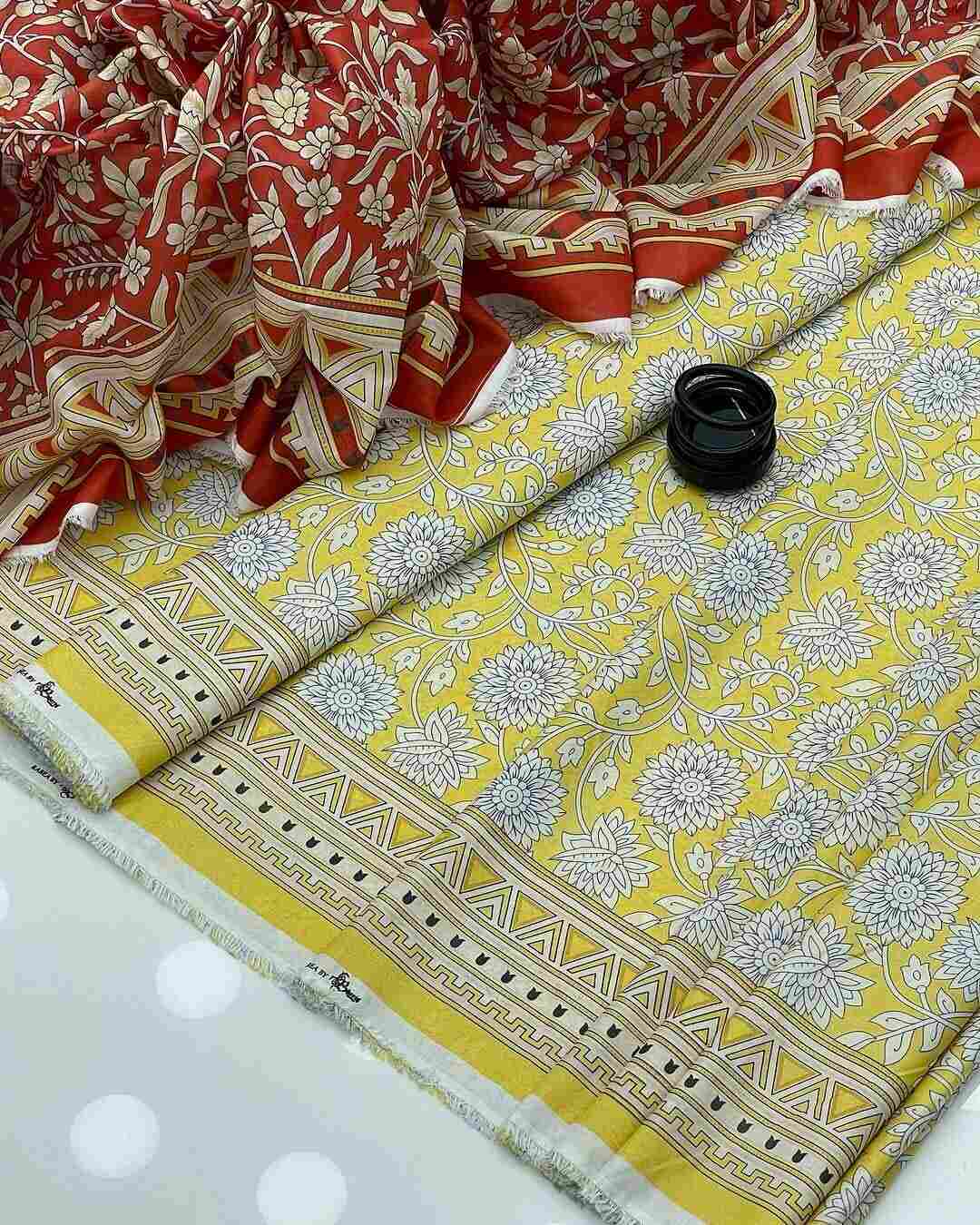 Premium Lawn Digital Print Shirt &amp; Same Trouser Along With Digital Print Lawn Dupatta 3 Pcs Un-Stitched Dress 👗 | AFRAZ