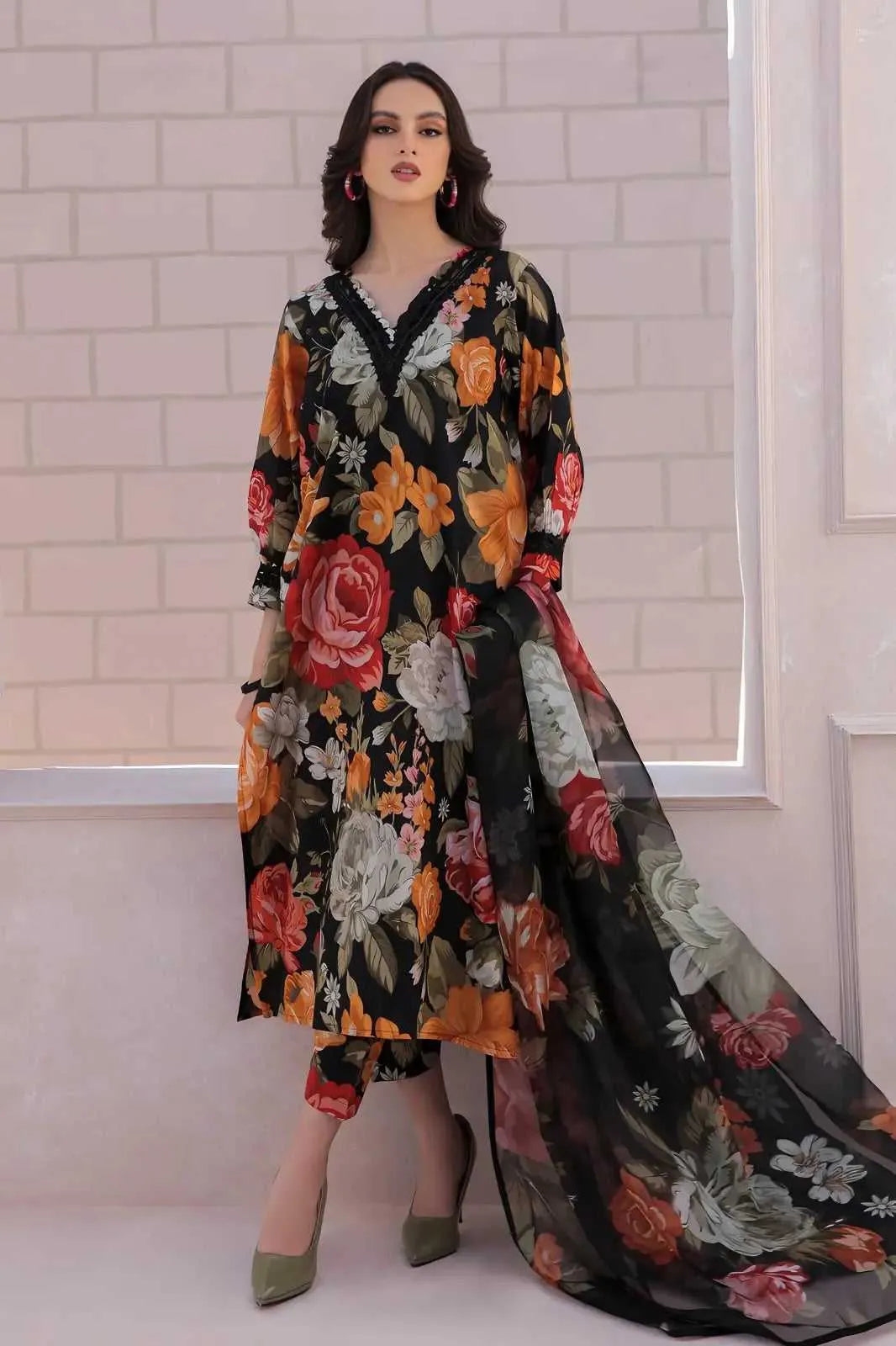 3PC - Digital Printed Lawn Dress | AFRAZ 3PC - Digital Printed Lawn Dress | AFRAZ