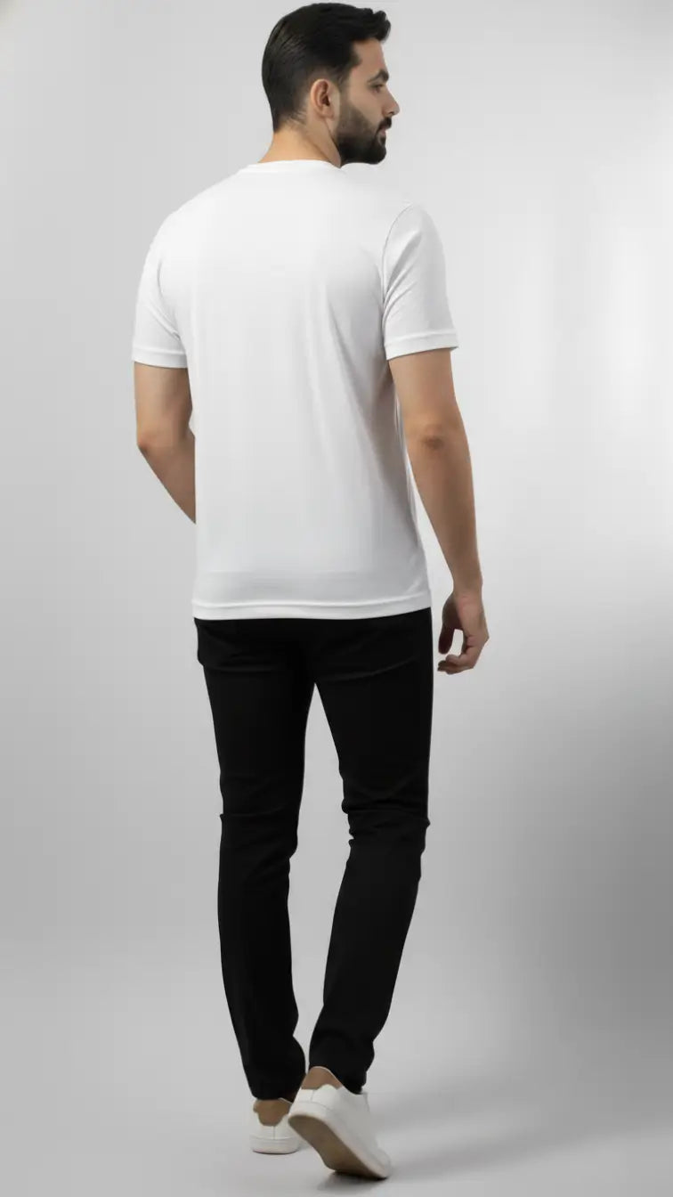 Buy white crewneck t-shirt in pakistan cash on delivery