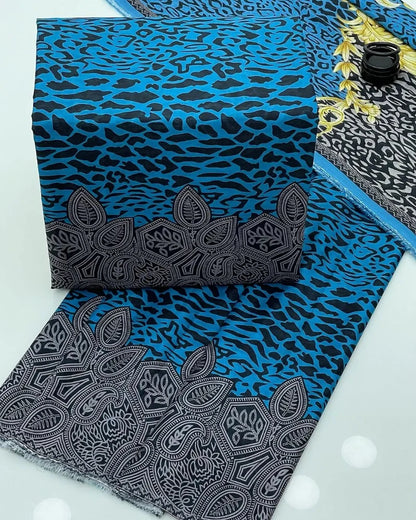 Soft Premium Lawn Digital Print Shirt ,  Premium Lawn Digital Print Trouser ,  Premium Lawn Digital Print Dupatta ,  3 PC | AFRAZ | 4 colors