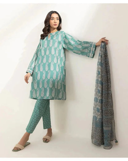 Soft Premium Lawn Digital Print Shirt ,  Premium Lawn Digital Print Trouser ,  Premium Lawn Digital Print Dupatta ,  3 PC | AFRAZ | 4 colors
