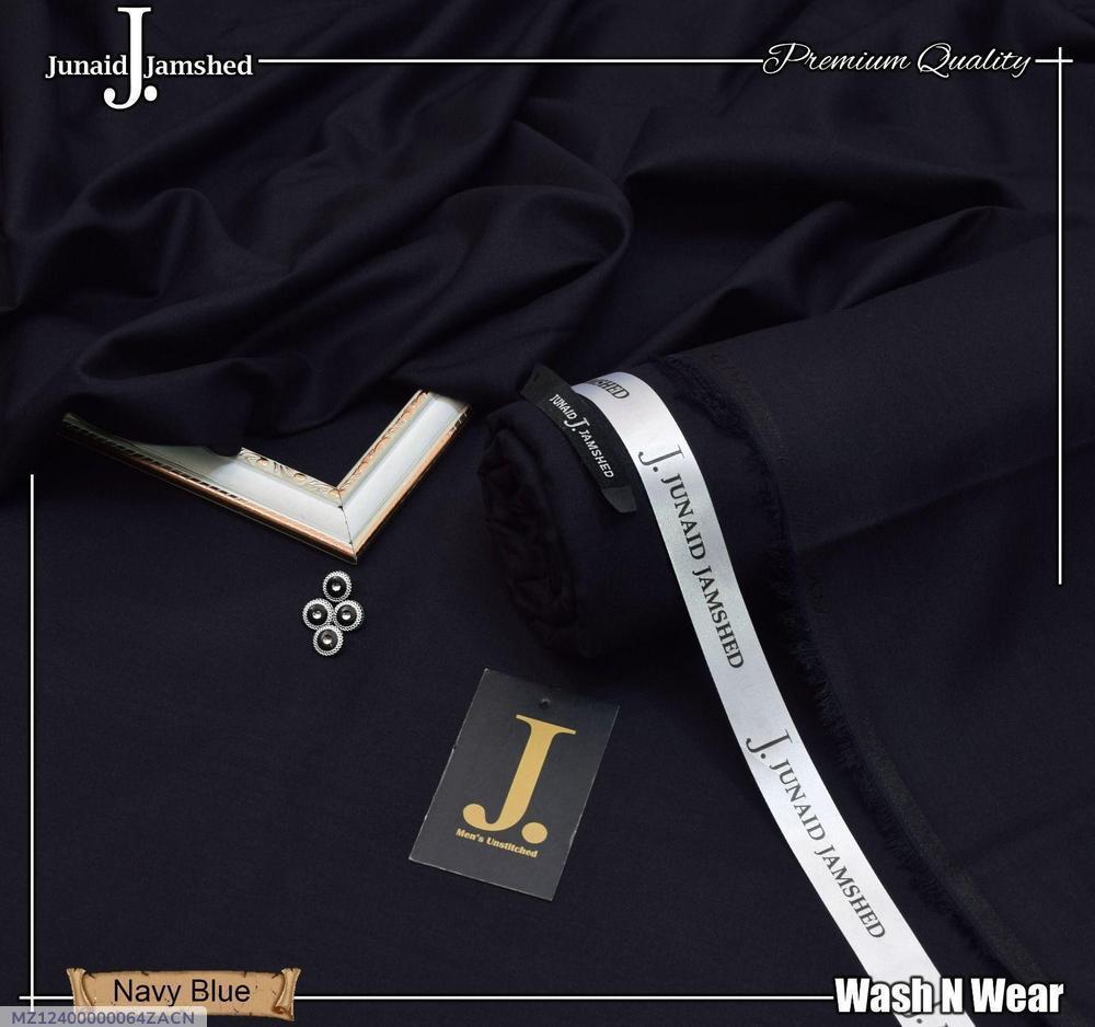 Navy Blue Men's Unstitched Wash N Wear Suit