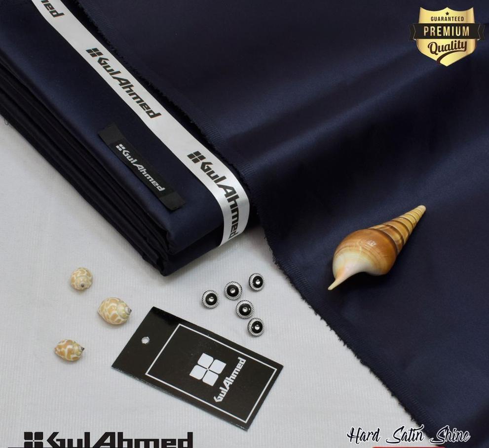Men’s Navy Blue Satin Silk Plain Suit – Premium All Season VIP Formal Wear
