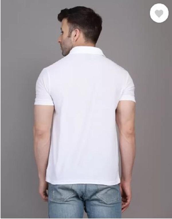Men’s White Cotton Plain Polo T-Shirt – 180 GSM Premium Luxury Casual Wear