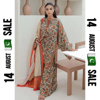 3PC | Digital Print | Monar Shirt & Trousers, Chiffon & Monar Diamond Dupatta