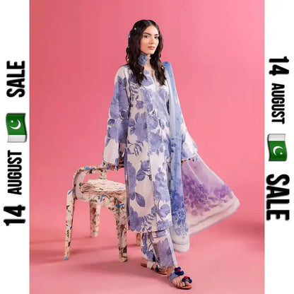 3PC | Digital Print | Monar Shirt & Trousers, Chiffon & Monar Diamond Dupatta