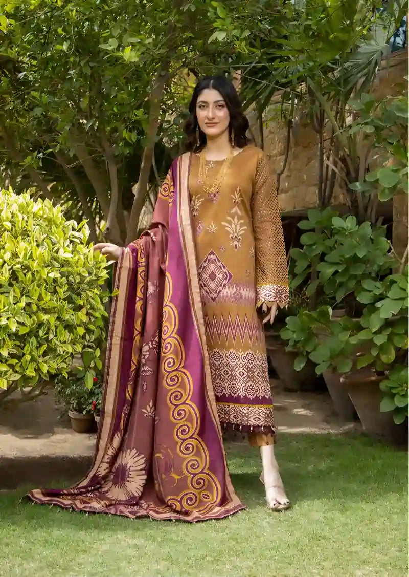 3P - Lawn/Schiffli Shirt - Lawn Trousers - Fancy Lawn Dupatta | AFRAZ