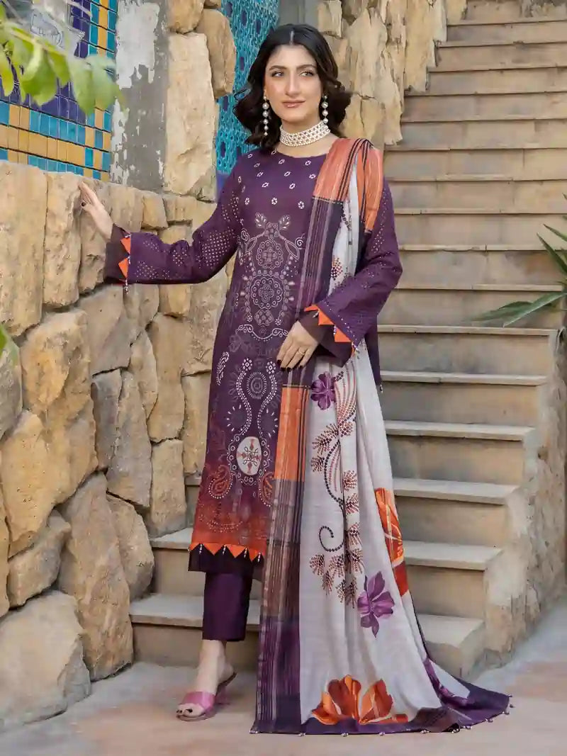 3P - Lawn/Schiffli Shirt - Lawn Trousers - Fancy Lawn Dupatta | AFRAZ