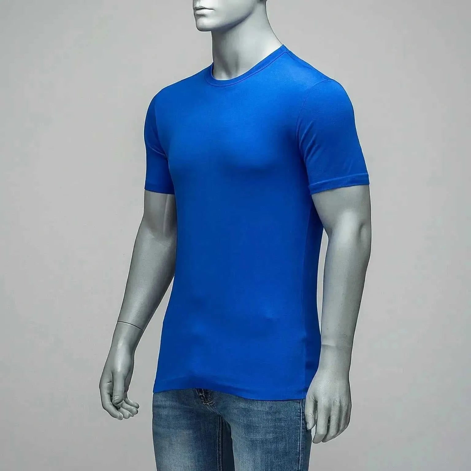 Royal Blue Tee shirt for men | Side view | AFRAZ