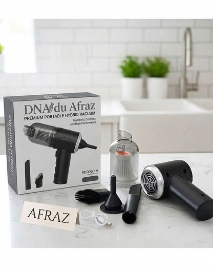 Afraz 3-in-1 Portable Cordless Vacuum Cleaner — Compact Handheld Dust Cleaner with Removable Box