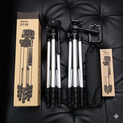 Afraz 3-in-1 Professional Camera & Mobile Tripod Stand — Adjustable & Foldable Video Gear