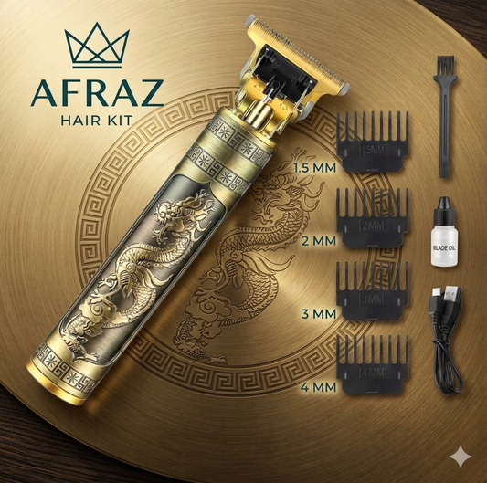 Afraz Professional Vintage T9 Trimmer — Cordless Hair Clipper & Beard Grooming Kit