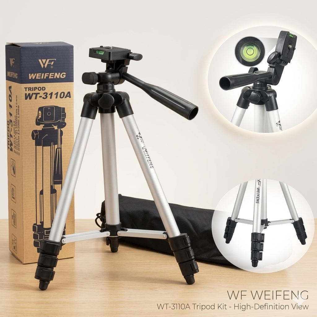 Afraz 3-in-1 Professional Camera & Mobile Tripod Stand — Adjustable & Foldable Video Gear