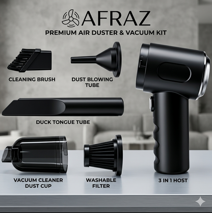 Afraz 3-in-1 Portable Cordless Vacuum Cleaner — Compact Handheld Dust Cleaner with Removable Box