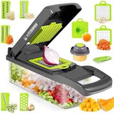Kitchen Ideas 16-in-1 Multifunctional Vegetable Chopper by Afraz | Premium Stainless Steel Interchangeable Blades Slicer Set