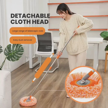 Afraz 360° Rotating Microfiber Mop – Round Shape Floor Cleaning Mop with Extendable Adjustable 36-Inch Stick for Home & Office