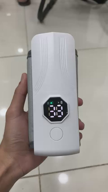 Afraz Portable Baby Bottle Warmer – Fast 1-Min Heating Rechargeable Milk Heater, USB Powered Travel Bottle Warmer with 6 Temperature Levels & Smart LCD Display for On-the-Go Feeding