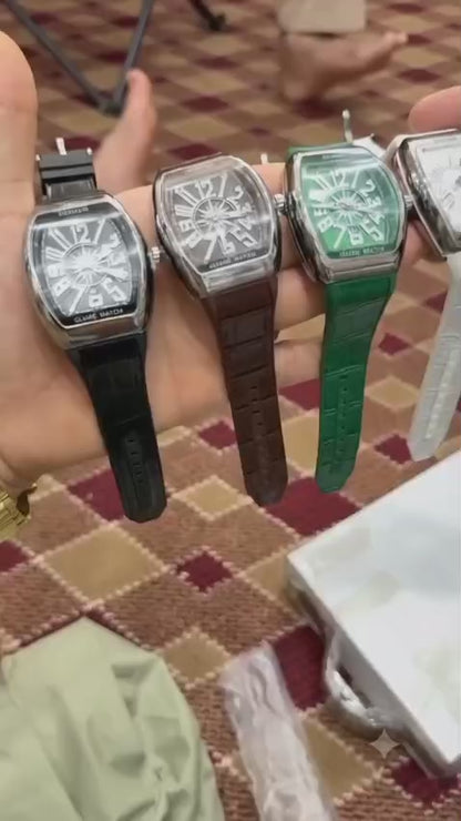 Denvosi Premium Quartz Watch Model 6177 – Classic Fashion Accessory (Green White)